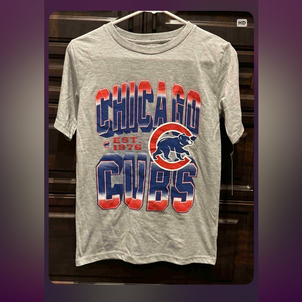 Chicago Cubs Kids Gray T-Shirt MLB BOYS LARGE